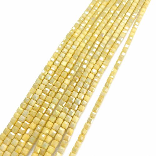 Glass Jewelry Beads, Square, DIY & faceted, more colors for choice, 4mm, Approx 901PCs/Strand, Sold By Strand