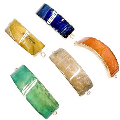 Achat-Connector, Achat, goldfarben plattiert, DIY, keine, 46mm, verkauft von PC