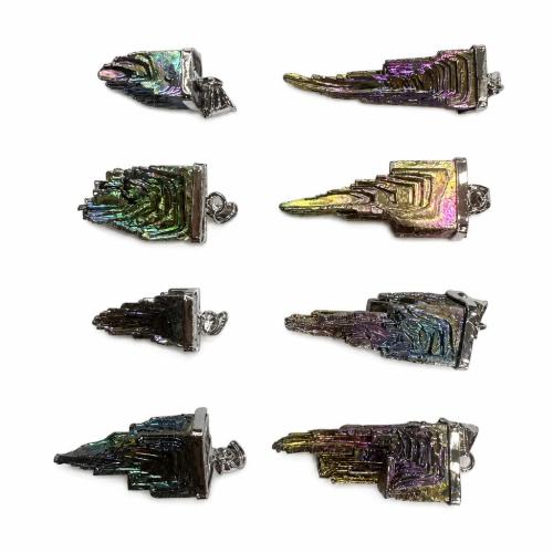 Non Magnetic Hematite Pendant, irregular, plated, random style & DIY, pendant size 23-43*10-14mm, Sold By PC