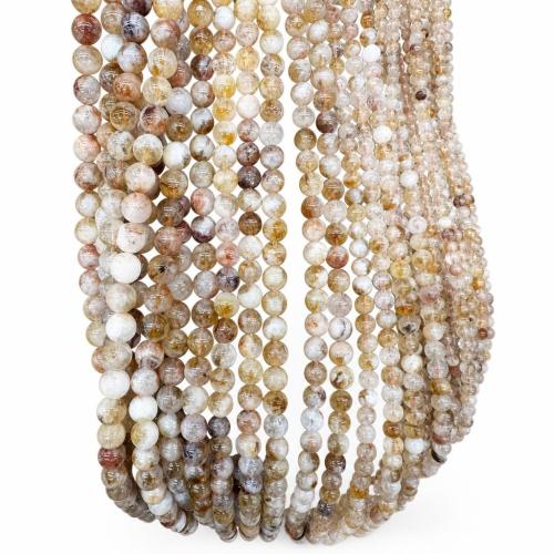 Natural Quartz Jewelry Beads, Round, DIY & different size for choice, yellow, Sold Per Approx 38 cm Strand