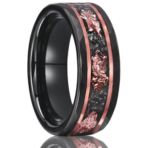 Tungsten Steel Finger Ring, plated, different size for choice & for man, black, US Ring Size:7-13, Sold By PC