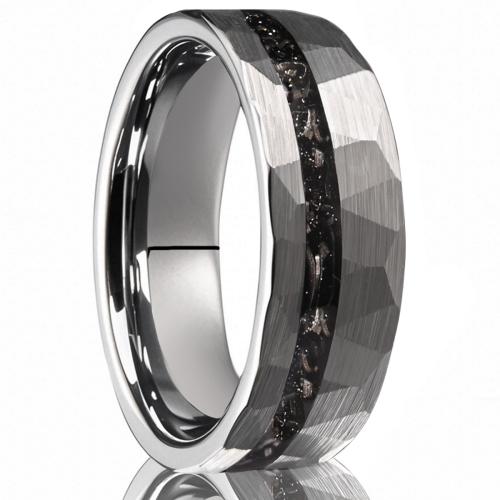 Tungsten Steel Finger Ring, with Gemstone, plated, Unisex & different size for choice & different styles for choice, US Ring Size:5-14.5, Sold By PC
