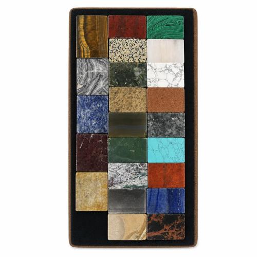 Natural Gemstone Cabochons, Rectangle, DIY, more colors for choice, 60x40x12.50mm, Sold By PC