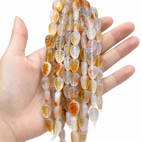 Gemstone Jewelry Beads, Leaf, natural & DIY, more colors for choice, 10x14mm, Approx 15PCs/Strand, Sold By Strand