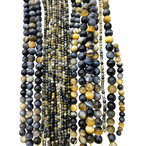 Natural Tiger Eye Beads, Round, DIY & different size for choice, Sold Per Approx 38 cm Strand