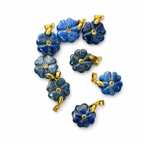 Colgantes de Gemas, Piedras preciosas, con aleación de zinc, Flor del ciruelo, Bricolaje & diferentes materiales para la opción & con diamantes de imitación, 20mm, Vendido por UD