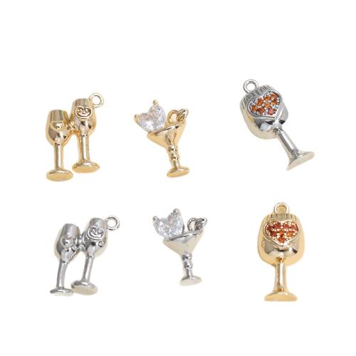 Colgantes de Acero Inoxidable, acero inoxidable 304, Taza, chapado, Bricolaje & diferentes estilos para la opción & con diamantes de imitación, Vendido por UD