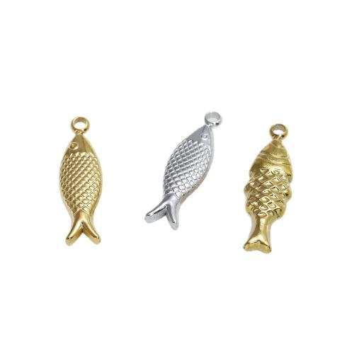 Stainless Steel Animal Pendants, 304 Stainless Steel, Fish, plated, DIY & different styles for choice, 10PCs/Bag, Sold By Bag