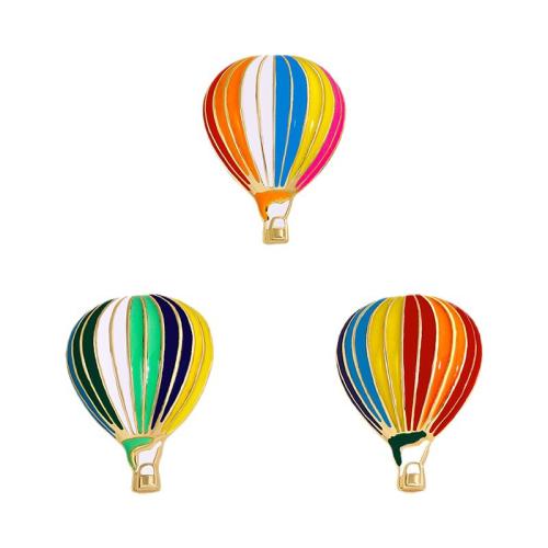 Emaille-Brosche, Zinklegierung, Hot Balloon, plattiert, Modeschmuck & unisex, keine, 20x26mm, verkauft von PC