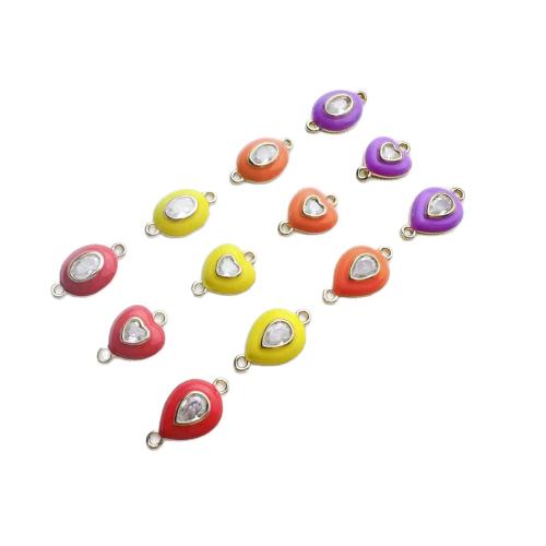 Zircon cubique Micro Pave laiton Connecteur, chanté plaqué or, DIY & styles différents pour le choix & pavé de micro zircon & émail, Vendu par PC