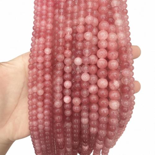 Natural Quartz Jewelry Beads, Strawberry Quartz, Round, DIY & different size for choice, Sold Per Approx 38 cm Strand