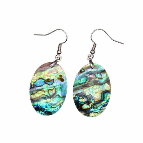 Muschel Tropfen Ohrring, flachoval, Modeschmuck & für Frau, keine, 30x20x3mm, verkauft von Paar