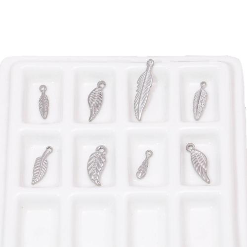 Stainless Steel Pendants, 304 Stainless Steel, Leaf, DIY & different styles for choice, original color, 100PCs/Bag, Sold By Bag