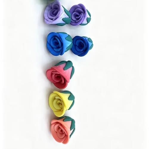Polymer Clay Beads, Flower, more colors for choice, 21x18mm, Hole:Approx 3mm, Approx 18PCs/Strand, Sold Per 38 cm Strand