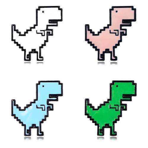 El esmalte Broche, aleación de zinc, Dinosaurio, chapado, Joyería & unisexo, más colores para la opción, 30x32mm, Vendido por UD