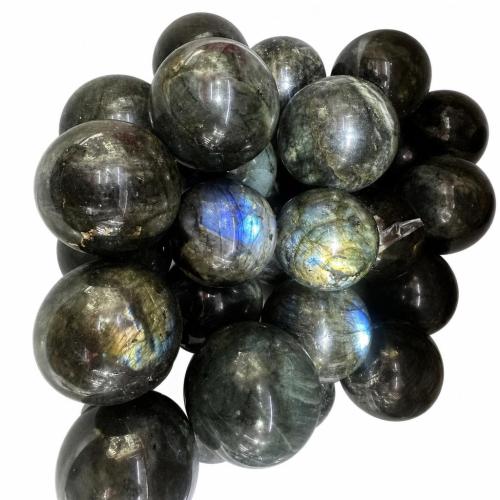 Natural Labradorite Beads, Round, DIY, beads size 40-80mm, Sold By KG