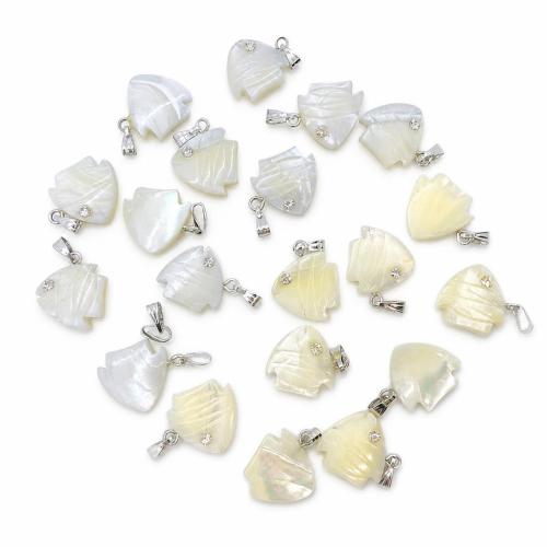 Подвески из ракушек, Рыба, DIY & со стразами, 17mm, продается PC