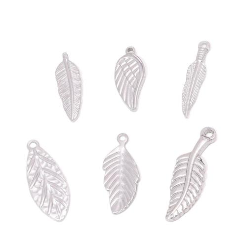 Stainless Steel Pendants, 304 Stainless Steel, Leaf, DIY & different styles for choice, 100PCs/Bag, Sold By Bag
