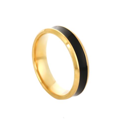 Acier inoxydable 304 bague, Placage, normes différentes pour le choix & pour femme & autocollant époxyde, plus de couleurs à choisir, Taille:6-12, Vendu par PC