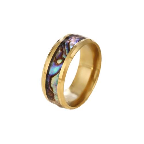 acero inoxidable 304 anillo, con Nácar, chapado, diverso tamaño para la opción & para hombre, más colores para la opción, tamaño:6-11, Vendido por UD