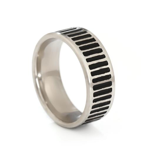 acero inoxidable 304 anillo, diverso tamaño para la opción & diferentes estilos para la opción & para hombre & ennegrezca, color original, tamaño:6-11, Vendido por UD