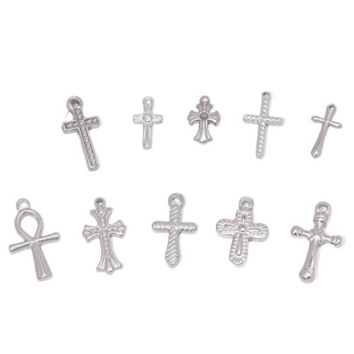 Colgantes Cruz de Acero Inoxidable, acero inoxidable 304, Cruces, Bricolaje & diferentes estilos para la opción, 100PCs/Bolsa, Vendido por Bolsa