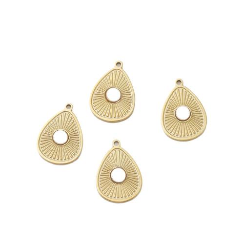 Stainless Steel Pendants, 304 Stainless Steel, with Plastic Pearl, Teardrop, plated, DIY, more colors for choice, 13x18mm, 10PCs/Bag, Sold By Bag