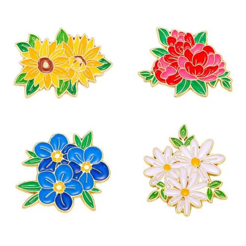 Emaille-Brosche, Zinklegierung, plattiert, Modeschmuck & unisex & verschiedene Stile für Wahl, keine, verkauft von PC