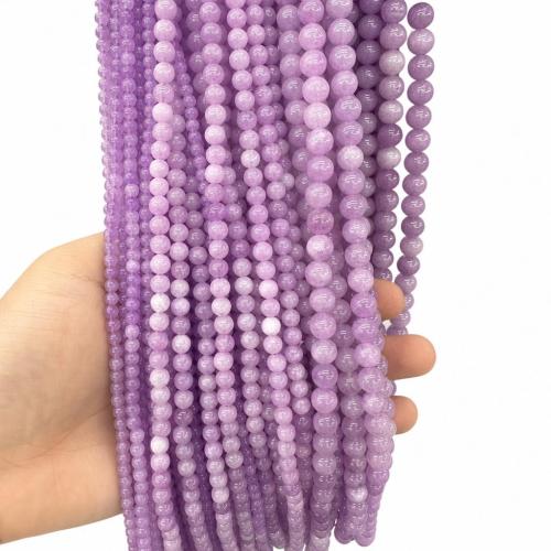Lila Chalcedon, violetter Chalzedon, rund, DIY & verschiedene Größen vorhanden, verkauft per ca. 38 cm Strang