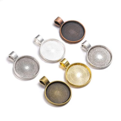 Zink-Legierung Cabochon Weissgold, Zinklegierung, flache Runde, plattiert, DIY, keine, 20mm, Innendurchmesser:ca. 20mm, 200PCs/Tasche, verkauft von Tasche