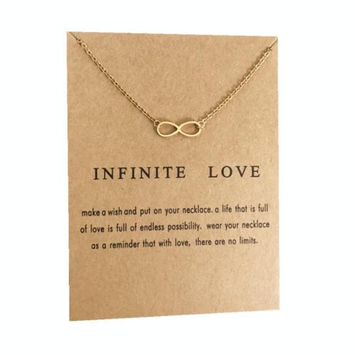 acero inoxidable 304 collar, Infinito, chapado, cadena oval & para mujer, más colores para la opción, longitud:aproximado 45 cm, Vendido por UD
