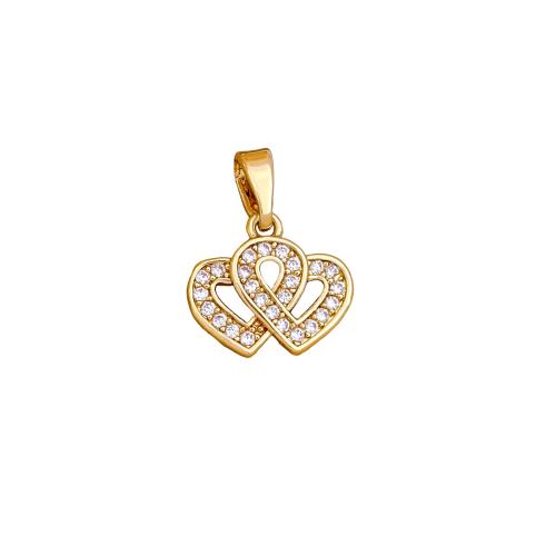 Befestigter Zirkonia Messing Anhänger, plattiert, DIY & verschiedene Stile für Wahl & Micro pave Zirkonia, pendant size 10-12mm, verkauft von PC