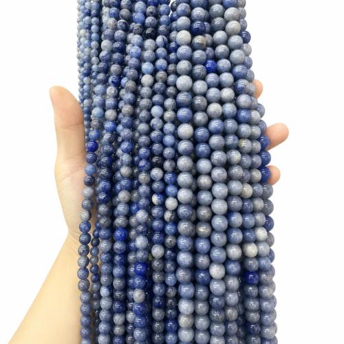 Natural Aventurine Beads, Blue Aventurine, Round, DIY & different size for choice, Sold Per Approx 38 cm Strand