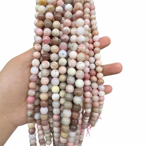 Perles bijoux en pierres gemmes, opale rose, Rond, DIY & normes différentes pour le choix & importé, Vendu par Environ 38 cm brin