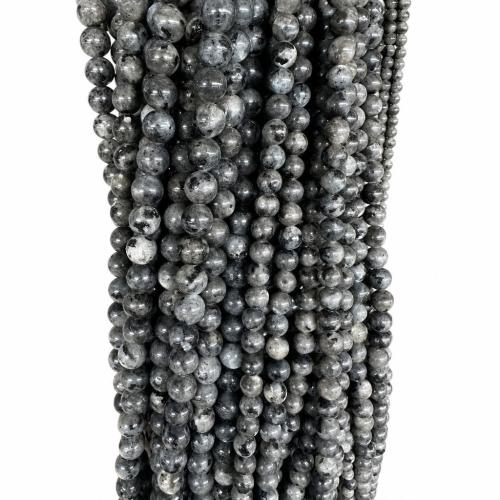 Labradorit Perlen, rund, DIY & verschiedene Größen vorhanden, schwarz, verkauft per ca. 38 cm Strang