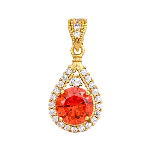 Cúbicos Circonia Colgante Latón Micro pavimenta, metal, Gota, chapado, Bricolaje & diferentes estilos para la opción & micro arcilla de zirconia cúbica, pendent size 10-12mm, Vendido por UD