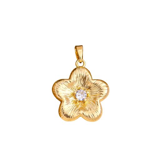 Befestigter Zirkonia Messing Anhänger, goldfarben plattiert, DIY & verschiedene Stile für Wahl & Micro pave Zirkonia, pendent size 11-18mm, verkauft von PC