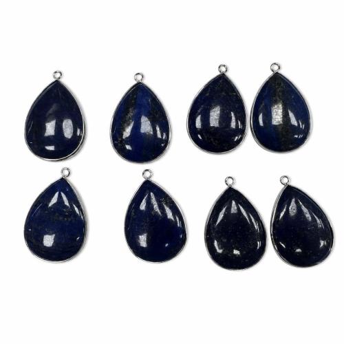 Pendentifs Lapis Lazuli, larme, DIY, 40x26mm, Trou:Environ 2mm, 10PC/lot, Vendu par lot