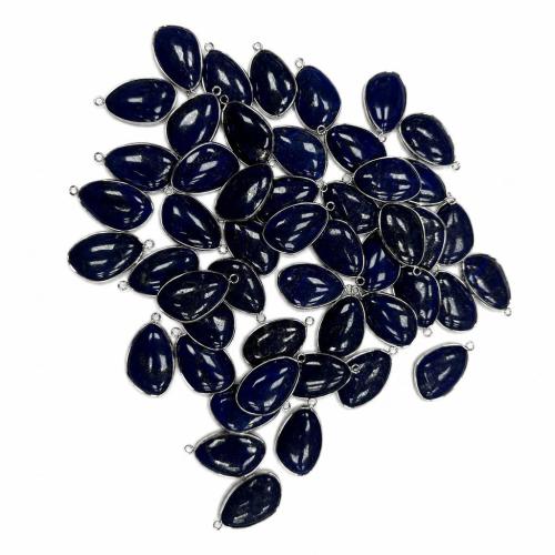 Pendentifs Lapis Lazuli, larme, DIY, 35x21mm, Trou:Environ 2mm, 10PC/lot, Vendu par lot