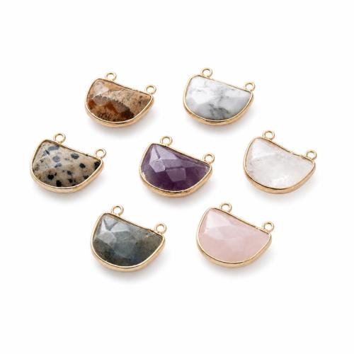 Gemstone Jewelry Pendants, DIY & different materials for choice & double-hole, 17x18mm, Sold By PC
