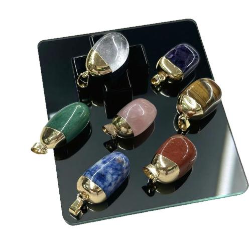 Gemstone Jewelry Pendants, gold color plated, DIY & different materials for choice, pendent size 20-30mm, Sold By PC