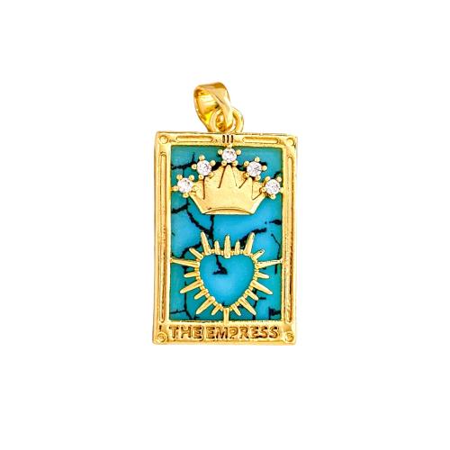 Cubic Zirconia Micro Pave Brass Pendants, plated, DIY & different styles for choice & micro pave cubic zirconia & enamel, pendent size 14-15x24-27mm, Sold By PC