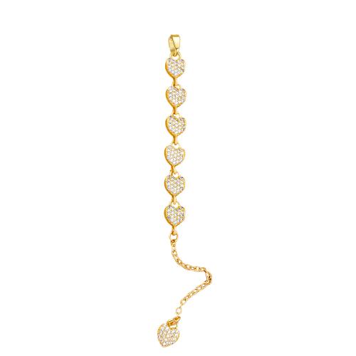 Cubic Zirconia Micro Pave Brass Pendants, plated, DIY & different styles for choice & micro pave cubic zirconia, pendent size 6x(98-115)mm, Sold By PC