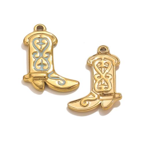Stainless Steel Pendants, 304 Stainless Steel, Shoes, plated, DIY & different styles for choice & enamel, Sold By PC