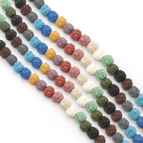 Natural Lava Beads, Round, dyed & DIY, more colors for choice, 8mm, Sold Per Approx 38 cm Strand