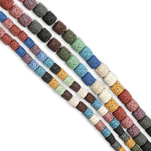 Natural Lava Beads, Column, dyed & DIY & different size for choice, more colors for choice, Sold Per Approx 38 cm Strand
