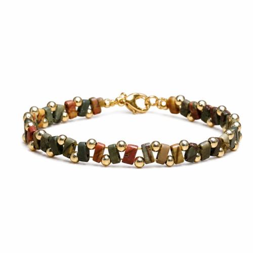 Gemstone Bracelet, with TILA Beads & Tibetan Style, handmade, different materials for choice & Unisex, Length:Approx 19 cm, Sold By PC