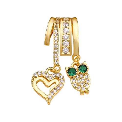 Cubic Zirconia Micro Pave Brass Pendants, plated, DIY & different styles for choice & micro pave cubic zirconia, Sold By PC
