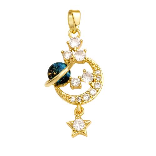 Cubique Pendentif en laiton zircon pavent, Placage, DIY & styles différents pour le choix & pavé de micro zircon, Vendu par PC