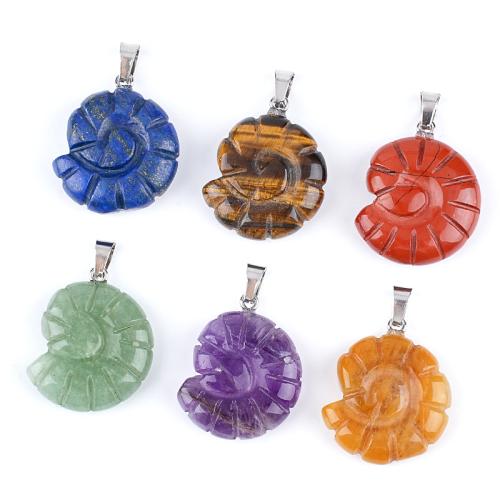 Bijoux Pendentifs en pierres gemmes, pierre gemme, escargot, gravé, DIY & différents matériaux pour le choix, 24x26mm, Vendu par PC